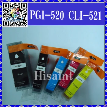 Hisaint 1 Set Za Canon 520 521 PGI520 CLI521 Kartuša Za PIXMA MP640 560/IP4700/3600/MX870 860 Inkjet Tiskalnik Pravi