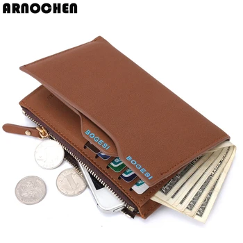 PU usnjena denarnica, moška kratka zadrgo denarnice kovanec za moške smart denarnice potni list sim paket moda mehka obraz črno denarnico XD491
