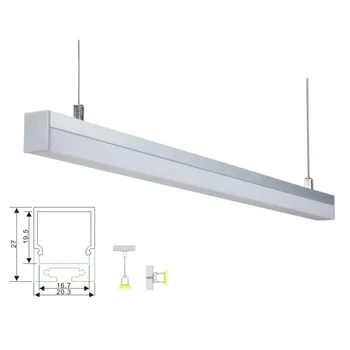 5/10pcs x 2m Strop ali za Neodvisno Aluminum LED Profil za led trak svetlobe s PMMA opal Delno jasno, Difuzor , spot brezplačno AP028