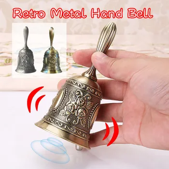 Ročni Signalni Zvonec Kovinske Obrti Ton Policaj Trgovina Roko Bell Čaj Bell Obrti Poročno Dekoracijo Alarm Cerkev Medenina Cvetlični motiv
