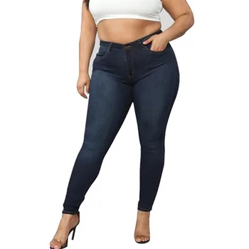 Modni Jeans, Hlače, Plus Velikost 5XL Hlače Ženske Priložnostne Visoko Pasu Prevelike Hlače Visoko Elastična Vse-tekmo Kavbojke