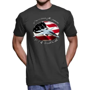 Nove Priložnostne Poletje Moški Tee Majica F-14 Tomcat Ameriški Airpower Moške Temne T-Shirt