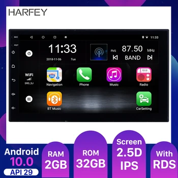 Harfey RAM 2GB+ ROM 32 GB Android 10.0 2Din Univerzalni Avto Radio, GPS avto Večpredstavnostna Enota Predvajalnik Za VW Nissan Kia