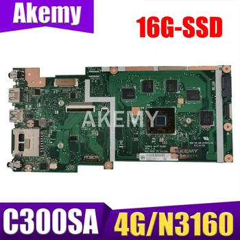 90NB0BL0-R02101 Za ASUS C300SA C300S matično ploščo Prenosnika REV2.0 C300SA Glavni Odbor W/ 4G RAM N3160 4-CPU Jedra 16 G-SSD