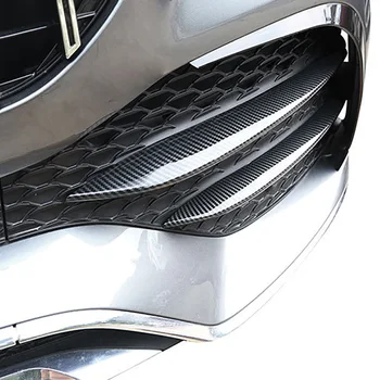 4Pcs/Set Ogljikovih Vlaken Avto Nalepke Sprednji Odbijač Rešetka Luči za Meglo Trim Kritje za Mercedes Benz GLS450 2020