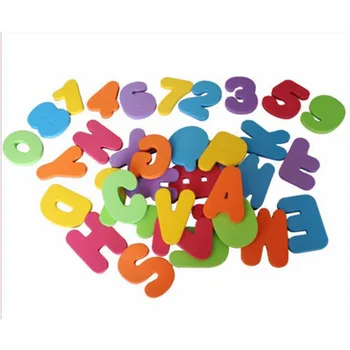 36pcs/Niz Alfanumeričnih Pismo Puzzle Baby Kopel Igrače Mehko EVA Otroci Baby Vodne Igrače Za Kopalnico Začetku Izobraževalne Sesalna Do Igrač