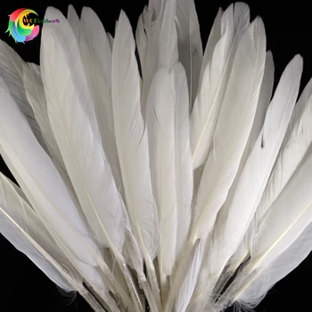 100 kozarcev Sneg Belo Gosje Pero Božič poroko kostume uhani Poročno cvetje dekorativnih materialov Pero 4 - 6inch
