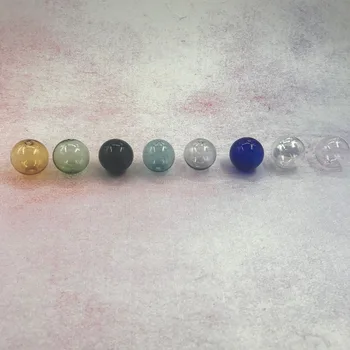 10pcs/veliko 25 mm 9 barvo votlega stekla žogo z zakonsko luknjo krog steklenico mehurček tehtnica stekla svetu orbs nakit ugotovitve kroglice dekor