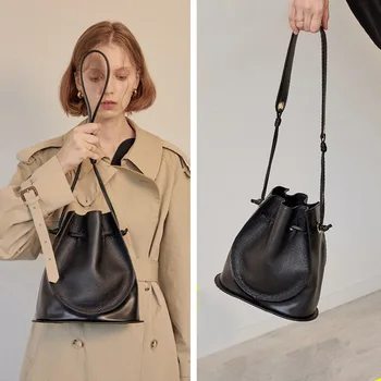 Brezplačna dostava dame vrečko modni slog osebnost prosti čas vse-ujemanje vedro vreča torbici torba nov hit barve retro denarnice