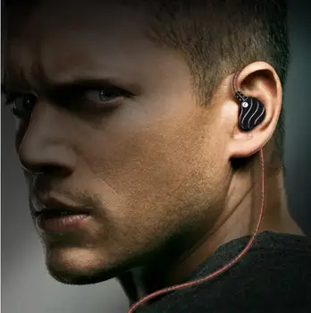 Slušalke novo dvojno tuljavo slušalke štiri-enota za v uho z pšenice uho plug sidro HI-fi mobilni telefon, slušalke