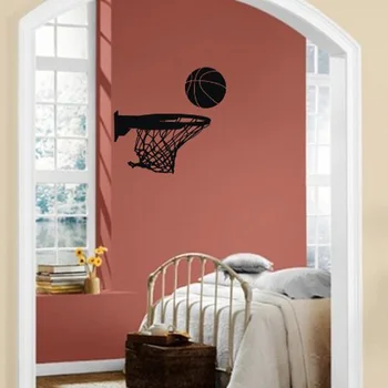 Ustvarjalne Košarkarski obroč Stenske Nalepke, dnevna soba dekoracijo za dom umetnosti nalepke PVC Izmenljive šport Steno robu Nalepke
