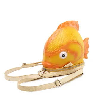 2018 nove 3D ribe nahrbtnik torba osebnost ustvarjalne srečno ribe nahrbtniki moških in žensk smešno srčkan hišne vrečko