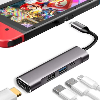 USB Tip C do HDMI Multiport Zvezdišče USB-C (USB3.1) Adapter PD Polnilec za Nintendo Stikalo, Prenosni 4K HDMI Dock za Samsung Dex-I