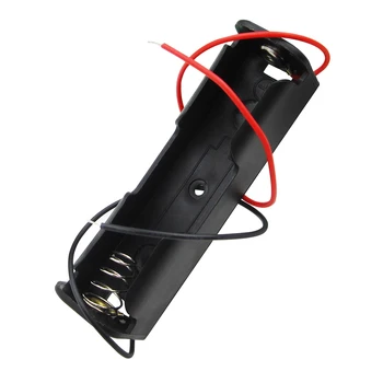 HAILANGNIAO 18650 Baterija Li-ion, 3.7 V, Posnetek nosilca za baterijo Polje Primeru Črne Žice S Svinčeno baterijo imetniki 10Pcs