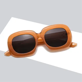 2020 Retro Ovalne Ženske sončna Očala Zaviti Stil, Plastični Okvir sončna Očala Ženski Akril Leče UV400 Zaščito Očala Ženske