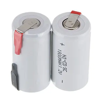 1 Kos 42*22 mm Sub C SC Polnilne Baterije 1,2 V 1800mAh NI-CD Baterij Z KONDENZATORJE Za Elektronske Orodja Baterije za ponovno Polnjenje