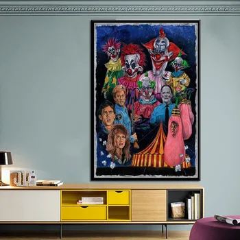 Nov Strip Morilec Klowns iz Vesolja Horror Film Poster Tiskanje Platno, Olje, Slikarstvo, Umetnost, Stenske Slike Dnevni Sobi Doma Dekor
