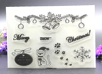 AlinaCraft Jasno Žig za DIY Album Kartico album papir obrti silicij gume valja pregleden žig cut vesel božič