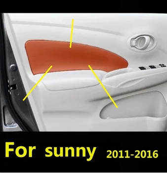 Za Nissan sunny 2011-2016 Mikrovlaken Spredaj / Zadaj Vrata Plošče Usnja Kritje Zaščitno Prevleko z Mount Pribor