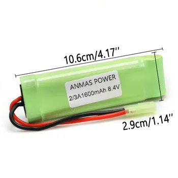 8.4 V 1600mAh Ni MH baterij NiMH 2/3A Mini Ravno Pack Airsoft Akumulatorske Baterije, Mini Tamiya priključek