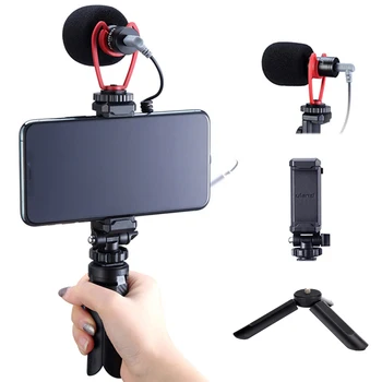 Electret Kondenzator Mikrofon Pametni Video Kit VLog Streljanje Filmmaking Snemanje Mini Stojalo za Mikrofon, 100Hz-20kHz
