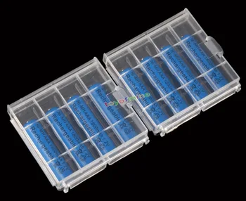 8x AAA 1800mah NiMH 1,2 v 3A Modra Polnilna Baterija + 2x Plastični Baterije Primeru Imetnik