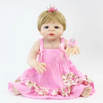 55 cm za Celotno Telo, Silikonski Prerojeni Baby Doll Igrača 22