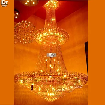 Zlati Lestenci elegantno luksuzni Evropske hotelski avli lestenec žarnice žarometov 180 cm W x 290cm H