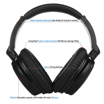 Brezžična Tehnologija Bluetooth 5.0 Slušalke Kovinski Brušena Slušalke Hi-Fi Stereo Mikrofon Gaming Slušalke