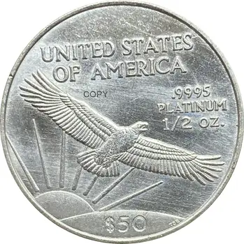 Združene države Amerike 2001 Leto Kip Svobode 50 Dolarjev Orel plemenitih kovin Kovancev (Pozlačeno Srebro Kopijo Priložnostnih Kovancev