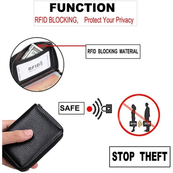 AUAU-Magnetno Zaščiteni RFID Moških in Žensk Usnje Večfunkcijsko Kartico Paket Paket Dokumentov za Sprejem Paket Kreditne Kartice