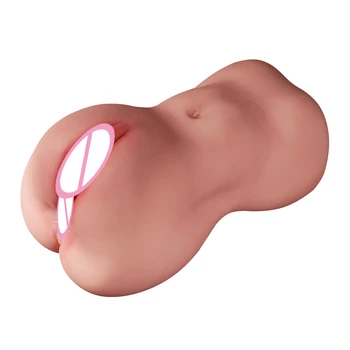 Mehka in elastična simulacijo naprave dvojno maternice letalo pokal vagina in anus dual channel moško samozadovoljevanje igrača