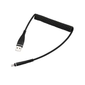 Spirala Tip-c Moški Kabel Podaljšek za Sinhronizacijo Podatkov Polnilnik Žice Kabel za Polnjenje, USB-Tip C C Kabel, ki se Raztegne v Kolobarjih Spomladi za Samsung