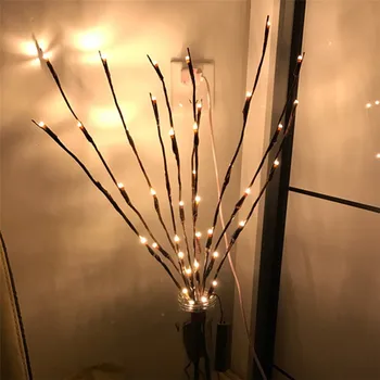 Novo 1PC Toplo LED Veje Vrbe Lučka Cvetlični Luči 20 Žarnice 30 Centimetrov, Doma Božični Party Vrt Dekor Božični Okraski Darilo