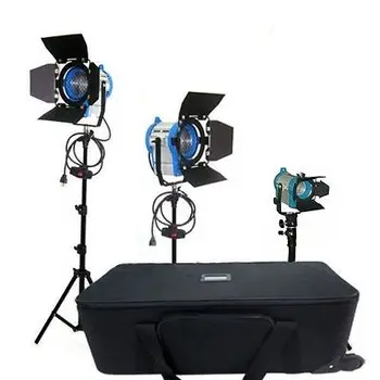 650W + 300W / 500W + 150W fressnelov optični element Volfram Luči Žarnice Stoji Primeru Kit za Fotografski Studio