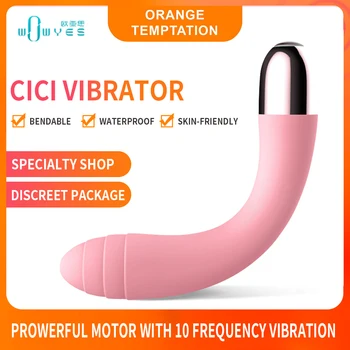 Upogljivi 10 Načini Dildo, Vibrator za Ženske Mehko Ženske Vagine, Klitoris Stimulator Massager Masturbator Seks Proizvodov za Odrasle