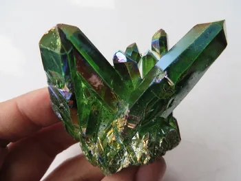 AA Naravno Zeleno QUARTZ CRYSTAL Titana Crystal Grozdov Osebkov, Reiki, 75 g