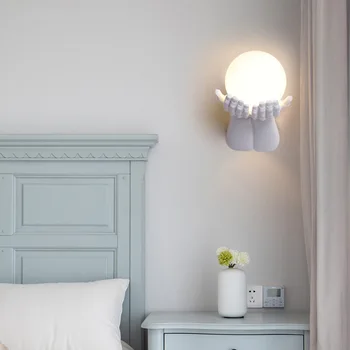 Nordijska ustvarjalne osebnosti postelji LED stenska svetilka preprost sodobne umetnosti romantično dnevna soba, hodnik, stenske dekorativne luči G9