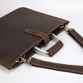PNDME visoke kakovosti nori konj cowhide moške aktovko business casual vintage moda torbici preprost pravega usnja laptop torba