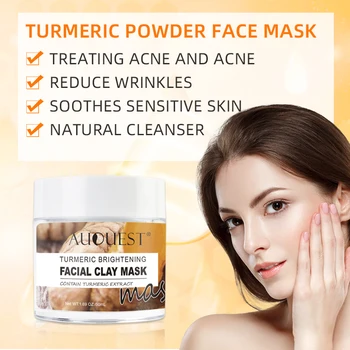 AUQUEST 50 ml Maska Organskih Naravnih Kurkuma Blatne Maske Proti Staranju Vlažilne Zob Por Čiščenje Obraza Maske za Nego Kože