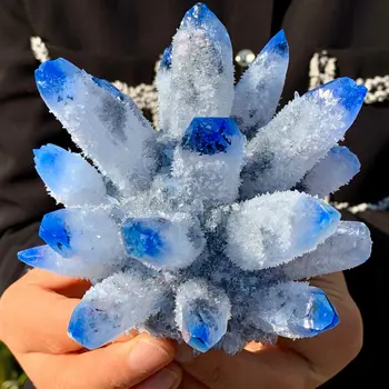 Redka naravna modra kristal gruče mineralnih vzorcu poročno dekoracijo akvarij 400-450 g
