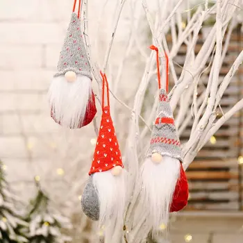 Božič Švedski Gnome Santa Plišastih Lutka Okraski Visi Xmas Tree Počitniških Domov Stranka Dekoracijo Otroci Darilo