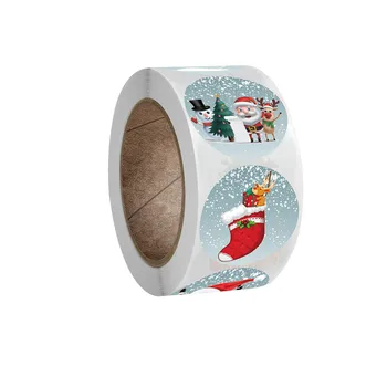 45# 500pcs/roll Božična Risanka Nalepke Otroke Božič Novo Leto Darilo Pakiranje Pečatne Nalepke Stranka Lepilo Etiketo Navidad