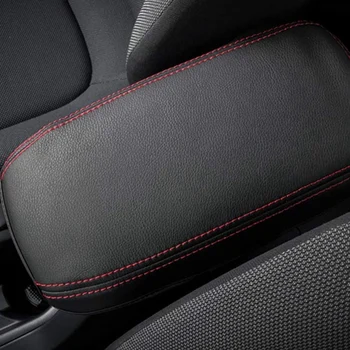Armrest sredinski Konzoli Kritje Armrest Polje Tipke za Toyota Corolla E210 2019 2020 Sintetičnega Usnja (Črna z Rdečo Črto)