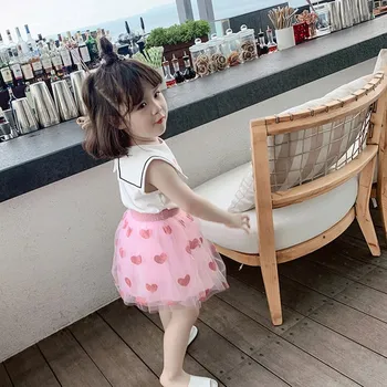 Princesa Baby Dekleta 2019 Poletna Oblačila, ki Vesel Stranka Rojstni dan Lep, Ljubek Oblačila Vrhovi+Krila 2Pcs Dekle Obleke Kostumi