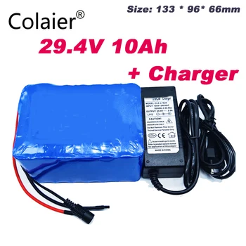 Colaier 7s5p Novo zmago 24V (29.4 V) 10Ah baterija litij-električna kolesa 18650/24 VLi ionska baterija + 29.4V2A polnjenje
