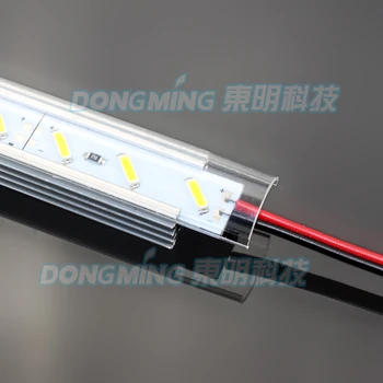 5pcs 100cm 12V led bar svetlobe 7020 led luces trakovi iz aluminija 1m + U Profil + PC mlečno/clear cover + DC priključki