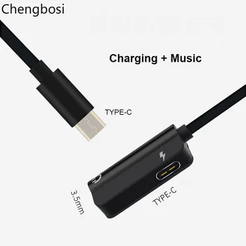 USB Tip C Do 3,5 mm Slušalke Jack Adapter Telefonski Polnilnik, Kabel za Polnjenje Za Huawei P20/Mate 10/Pro Aux Audio Slušalke Pretvornik