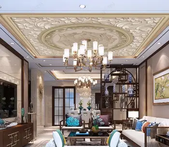 Po meri 3D Stropna Freska Fotografijo za Ozadje Dnevna Soba Tema Hotel Strop Evropskem slogu, estetske luksuzni lepe Ozadja