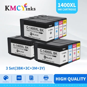 KMCYinks 4color ZGO-1400XL združljiva kartuša za Canon MAXIFY MB2340 MB2040 MB2140 MB2740 polno črnila ZGO 1400 PGI1400 XL